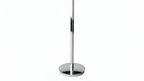 Chrome floor lamp on a white background