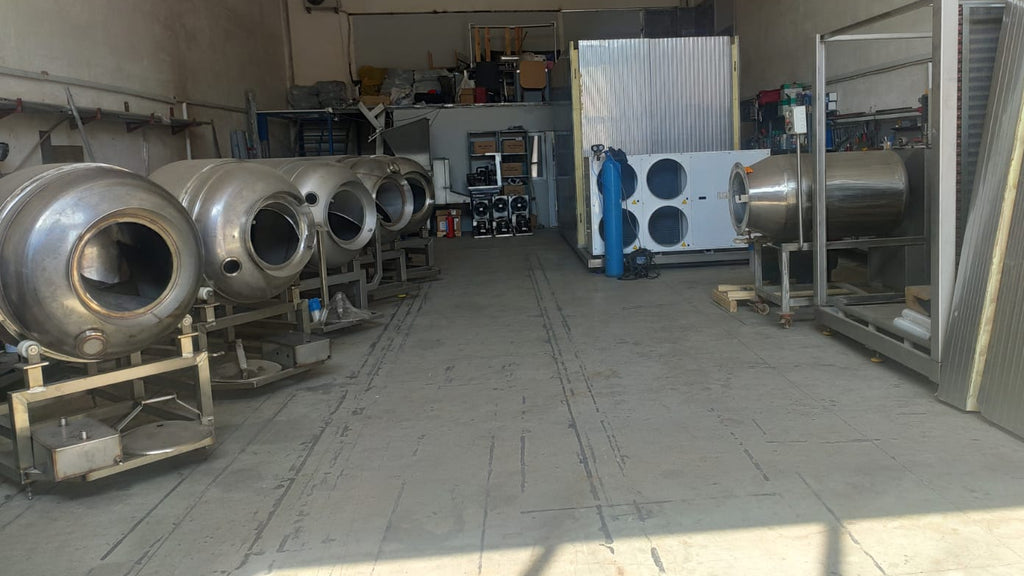 Industrial equipment in a warehouse setting