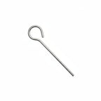 Metal tent peg on a white background